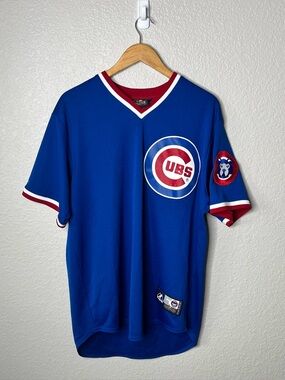 Chicago Cubs Maddux 31 Majestic Jersey Blue Cooperstown Collection MLB Baseball